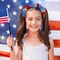 Flashing 4th of July Headband for Women – Patriotic LED Hair Hoop with Red White & Blue Glitter Tinsel – Light Up Independence Day Party Favor